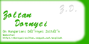 zoltan dornyei business card